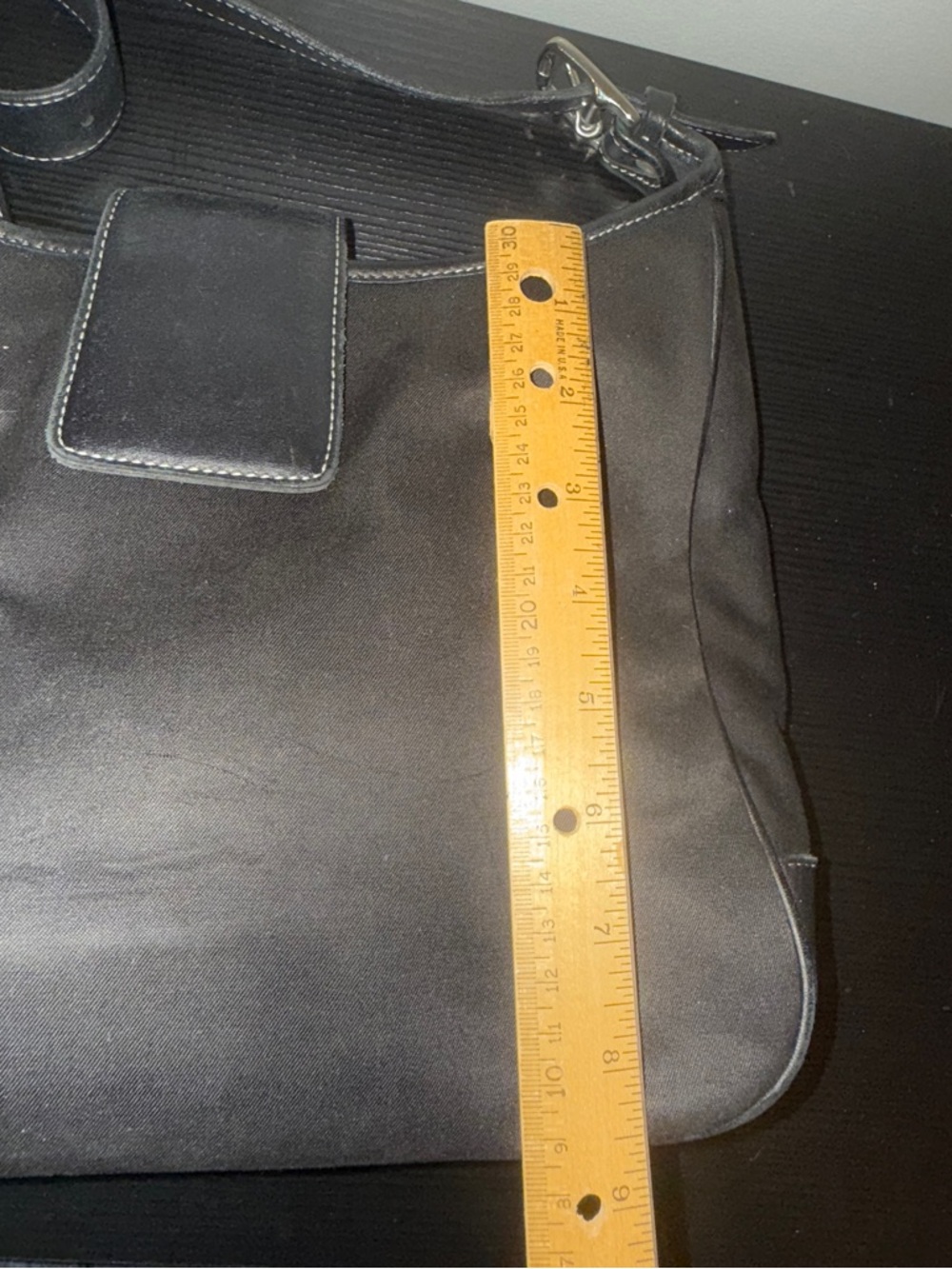 Coach Black Shoulder Bag with Leather Accent - Picture 6 of 13